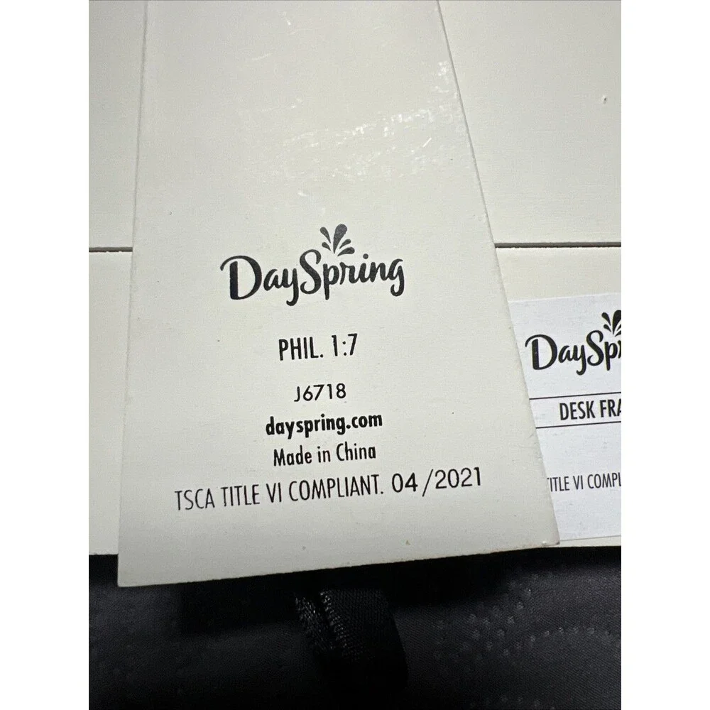 Daysprings Blessings Wooden Inspirational Photo Frame White Gold Home Decor Gift